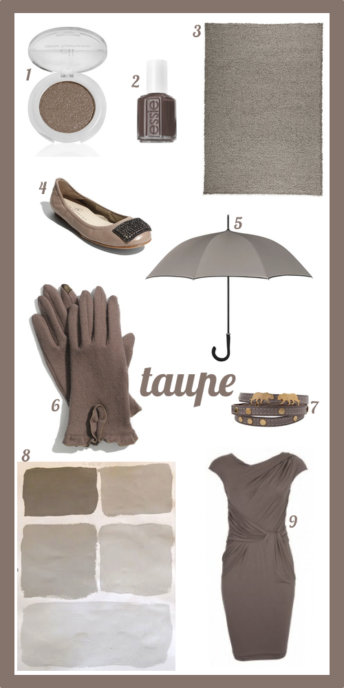This is a roundup of Taupe for the Color Emphasis series by bedsidesign.